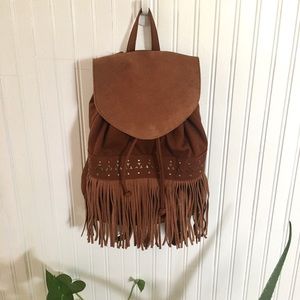 Small brown backpack